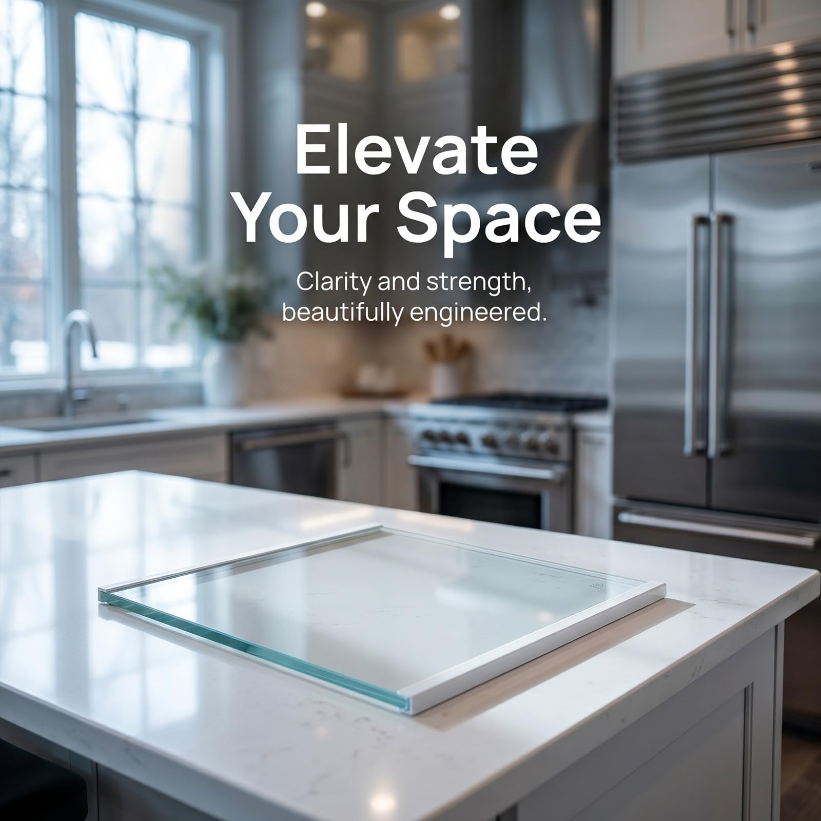 HOMSFOU Estante y Conservación de Sobras de Vidrio Templado Modular para Refrigerador Aleación Resistente, Visibilidad Clara y Flexibilidad de Almacenamiento para Cocina