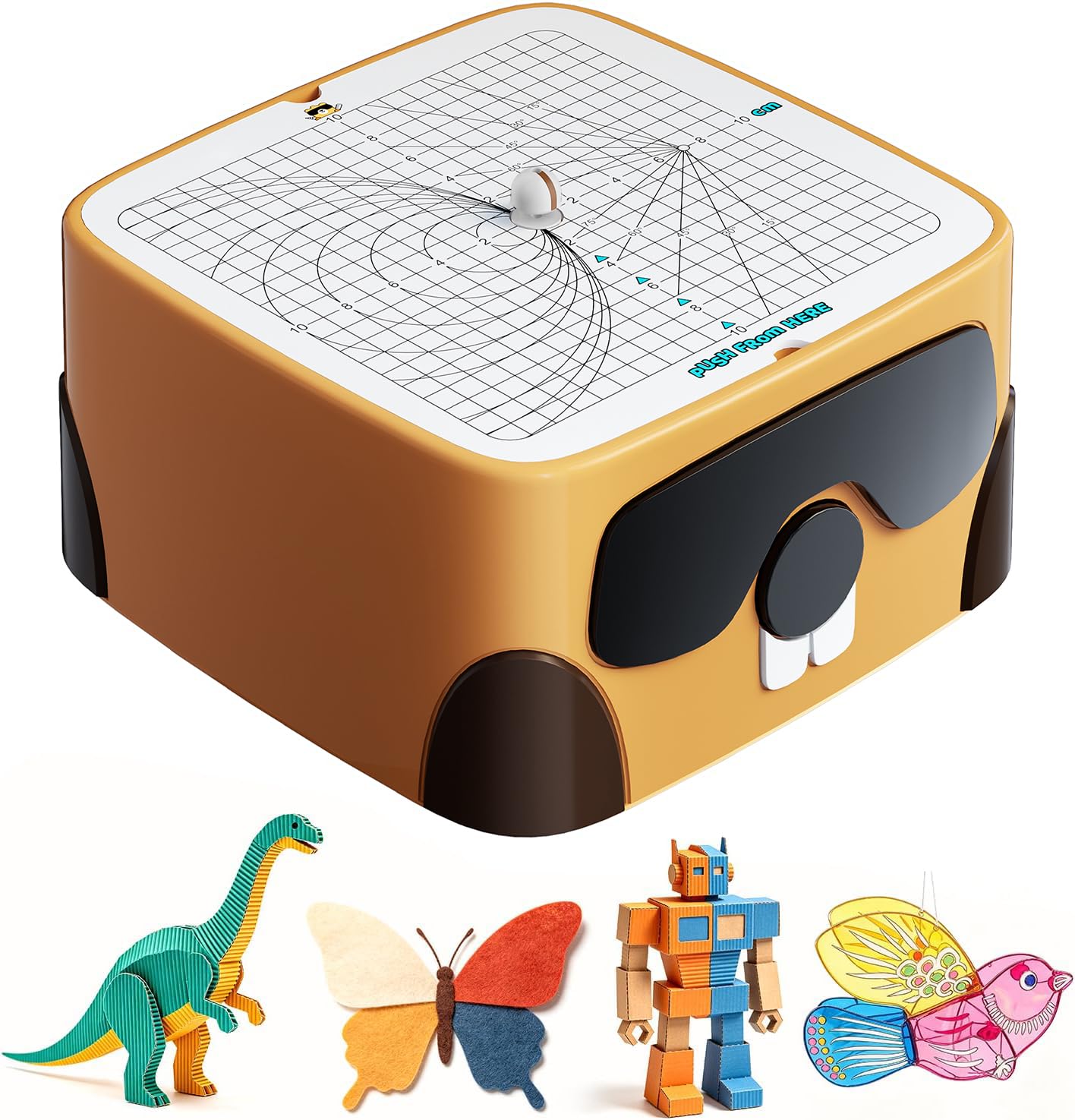 Taglierina per cartone per bambini, kit di strumenti di costruzione in cartone fai da te sicuro, giocattolo educativo per bambini e bambine di 3+ ​​anni