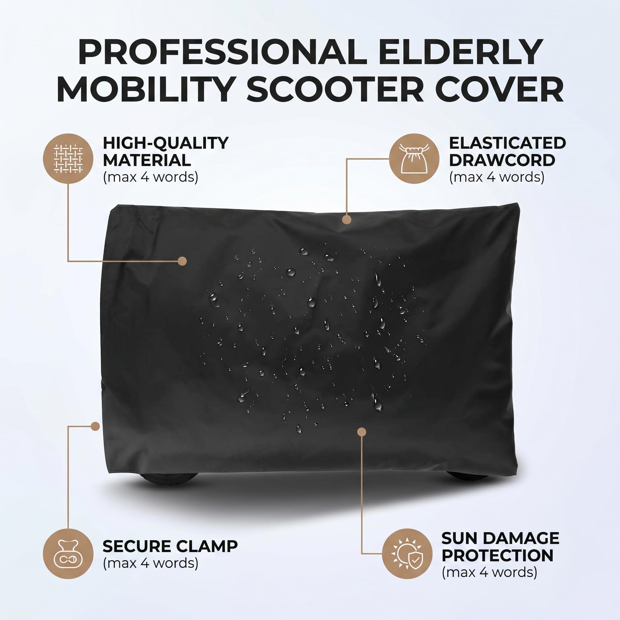 Ausla Telo Coprimoto Impermeabile, Copertura Moto e Scooter in Tessuto Oxford 190x71x117cm Protezione Antipioggia per Veicoli