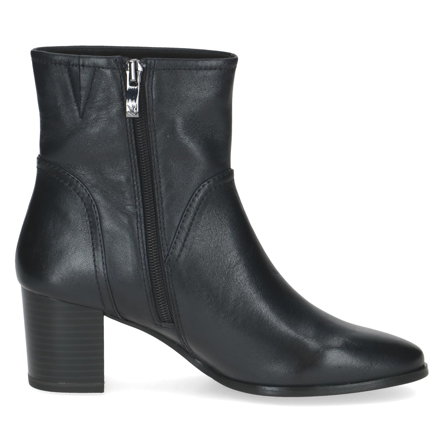 CAPRICE Bottines femme en cuir à talon bloc