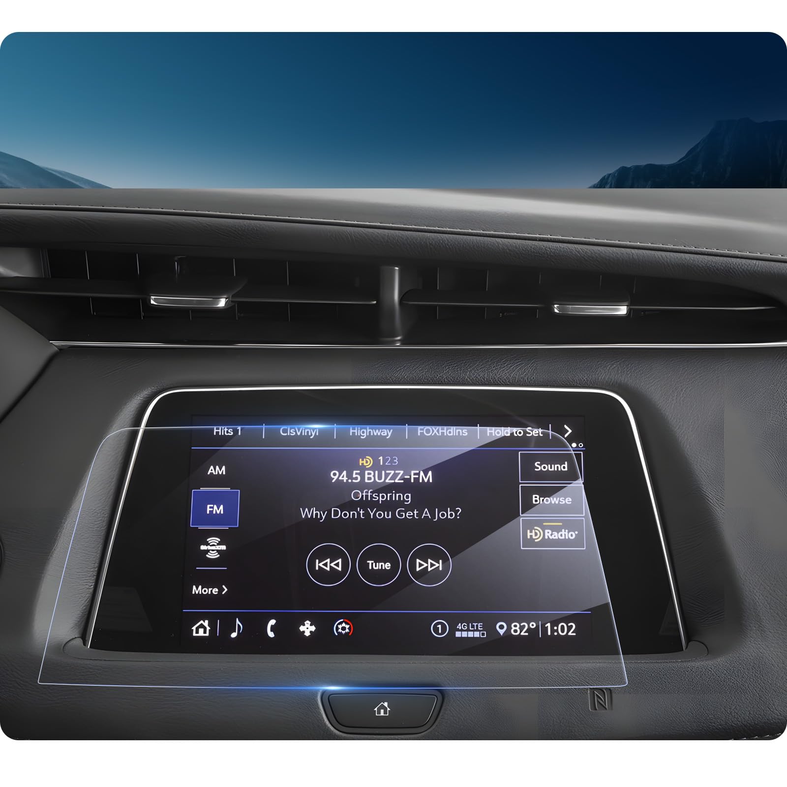 LUWU Screen Protector Compatible with 2019-2022 2023 Cadillac XT4 & 2020-2024 2025 Cadillac CT4 Accessories Tempered Glass Anti-Glare 2024 2025