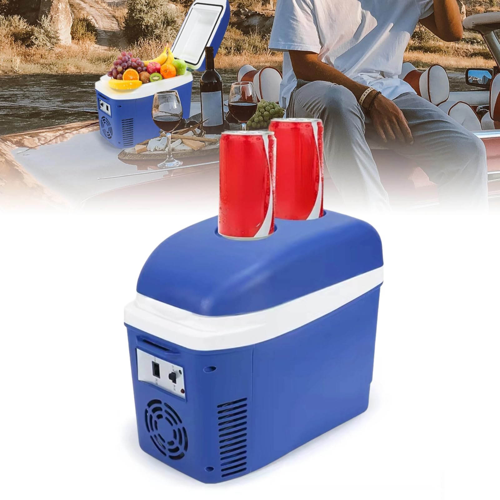 frigorifero elettrico auto 7 litri 12 v cc mini congelatore