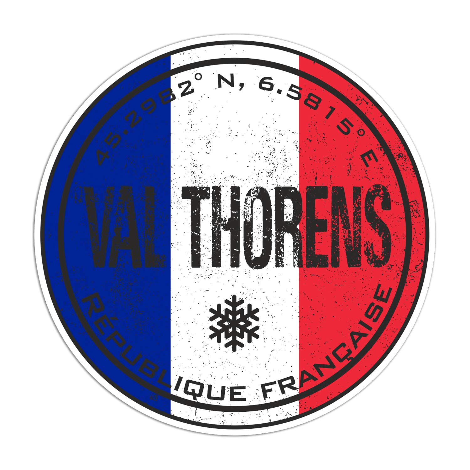 Destination Vinyl Ltd Multi 2 X 10Cm Val Thorens Fun Vinyl Stickers - Travel Sticker Laptop Luggage #23142 (10Cm Wide)
