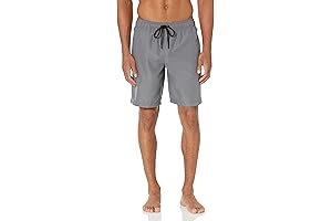 Amazon Essentials Men's 9" Quick-Dry Swim Trunks with Built-in Mesh Brief Liner