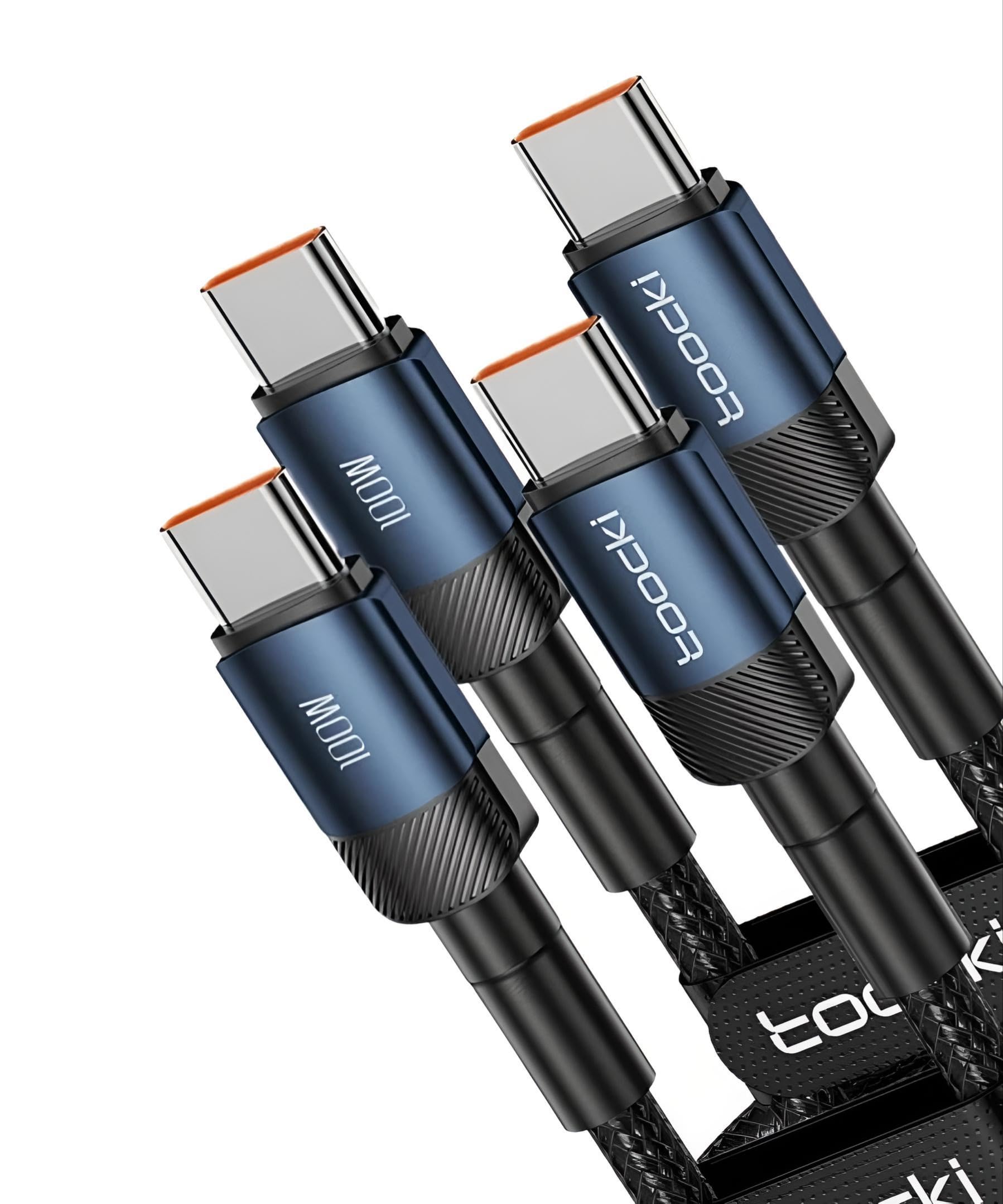 Toocki USB Type C Cable 100W / 5A USB C Nylon Braided USB C to USB C Sync Fast Charging Cable (2 Mtr, Blue) (B0CVKZ44YH) Amazon Price History, Amazon Price Tracker