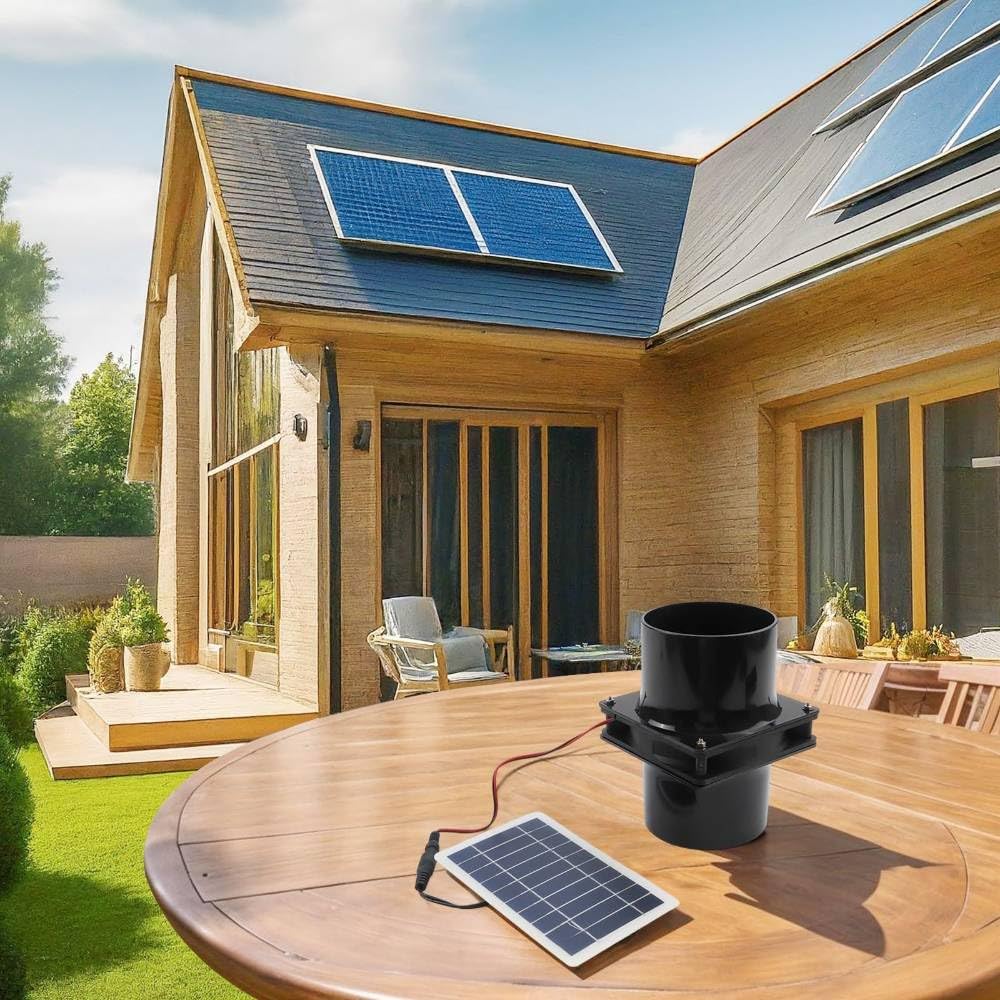 Ventilador para autocaravana 12V, extractor solar para casa de campo