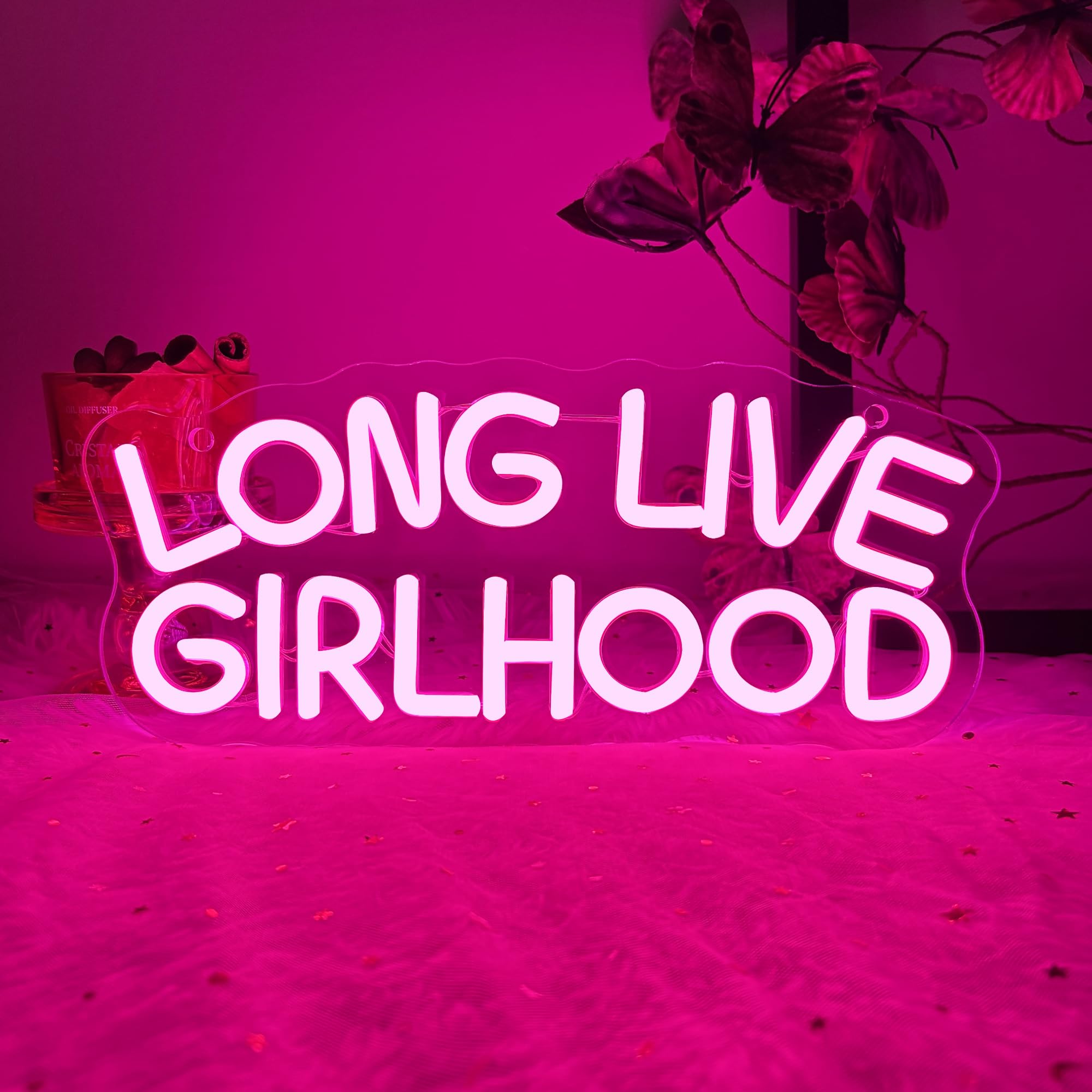 Long Live GirlHood lampe néon DEL intensité variable pour ado
