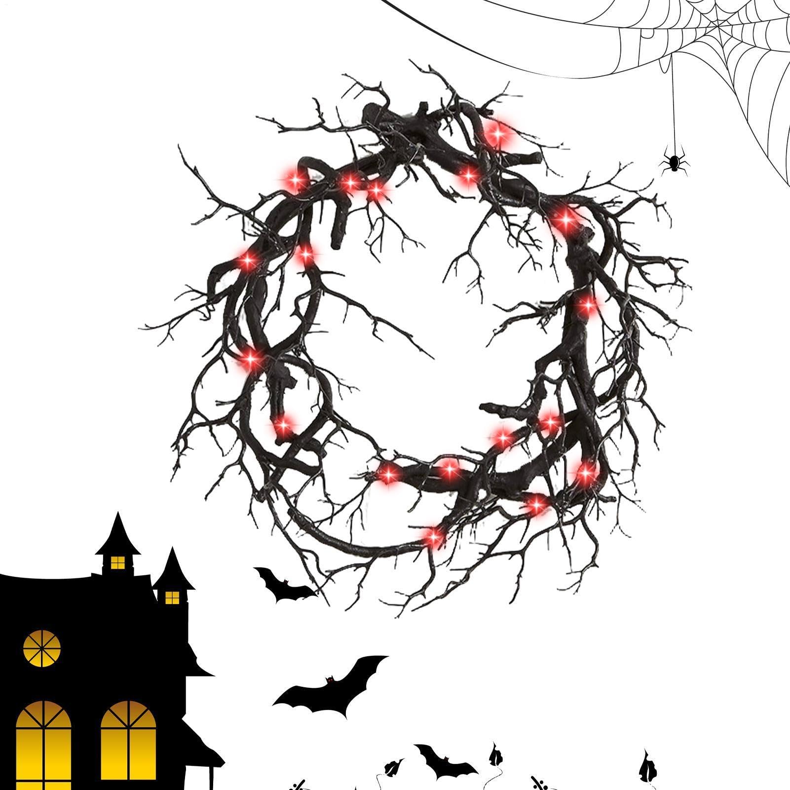 Halloween - dekoracyjna podświetlana z martwego drewna