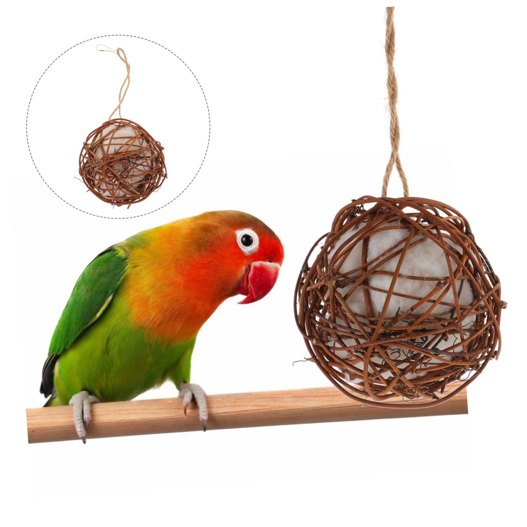 BESPORTBLE 3pièces Jouet Suspendu à Mâcher pour Oiseaux Accessoire De Détente Jeu pour Perroquets Et Petits Oiseaux