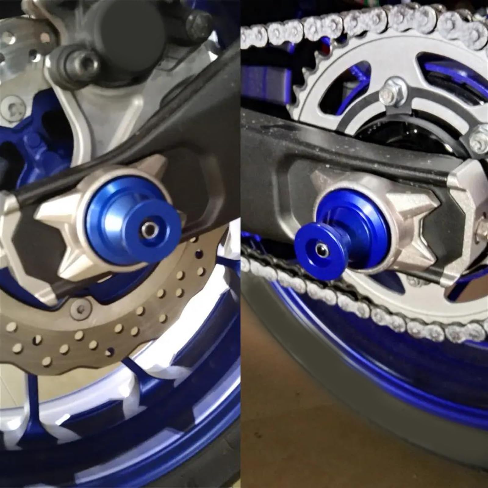 Per Yamaha FZ-07 2013 2014 2015 2016 2017 2018 2019 2020 2021 2022 Crash Slider Forcellone Spools Cavalletti Vite Perno Ruota Posteriore Moto