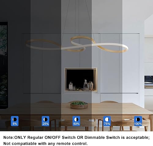 Miniatura 3 de Candelabro LED moderno para comedor, lámpara colgante moderna, regulable, creativa, contemporánea, lámpara colgante ajustable para sala de estar,