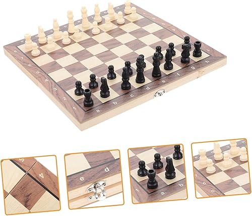 Miniatura 8 de 1 Set Chess Set International Chess Educational Toy Puzzle Plaything Board Game Toys Wooden Playset Adult Toy Educational Chess West Chess Wood