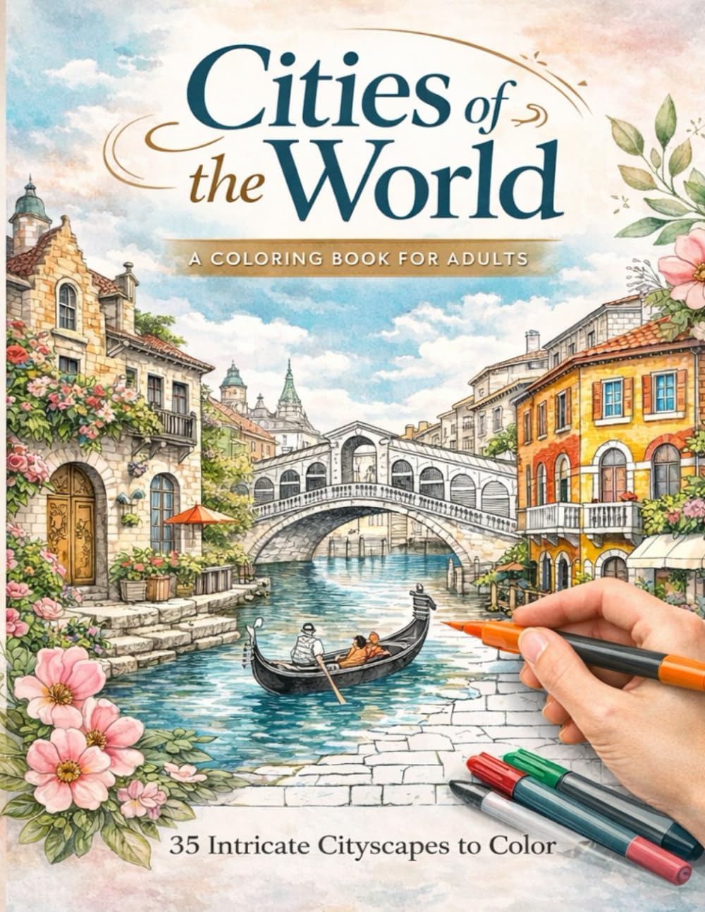 Cities of the World: A Coloring Book for Adults (The World Cities Coloring Collection)