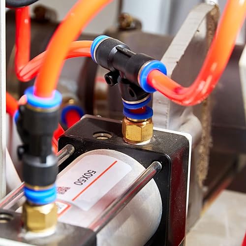 Miniatura 2 de M METERXITY Paquete de 3 accesorios de bloqueo de rosca macho M5  Unión de mamparo en T, accesorios de empuje para conectar, se aplica al sistema