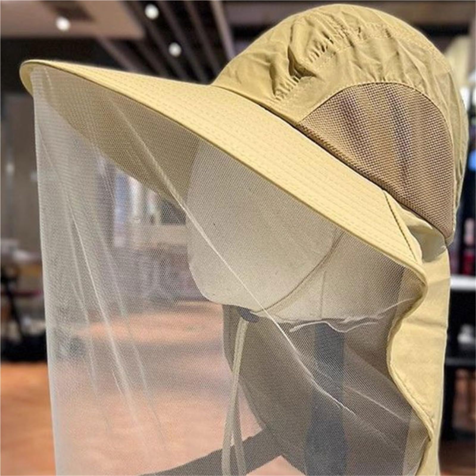 Cappello con zanzariera da esterno, Cappello a rete con testa di moscerino multicolore 1/2 pezzi pieghevole traspirante da pesca all'aperto(2pcs Gray)
