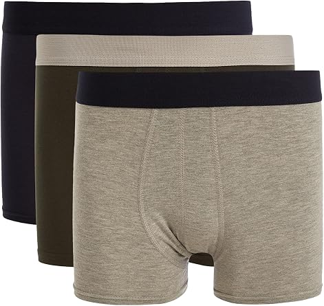 DeFacto Knitted 3 Pack Boxer for Men with Flexible Fabric Soft and Breathable Knitted Boxer for Men 3-Pack