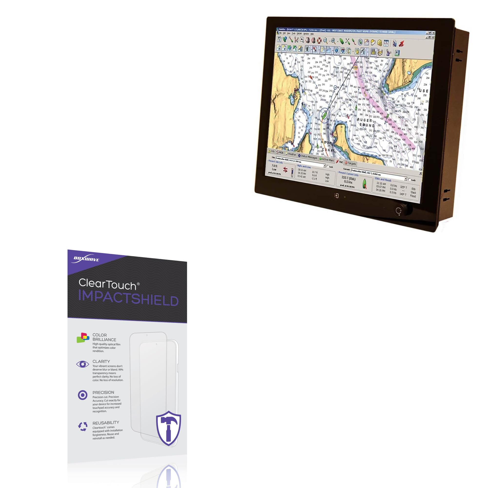 BoxWave Screen Protector Compatible with Seatronx SRT-17 - ClearTouch ImpactShield (2-Pack), Impenetrable Screen Protector Flexible Film