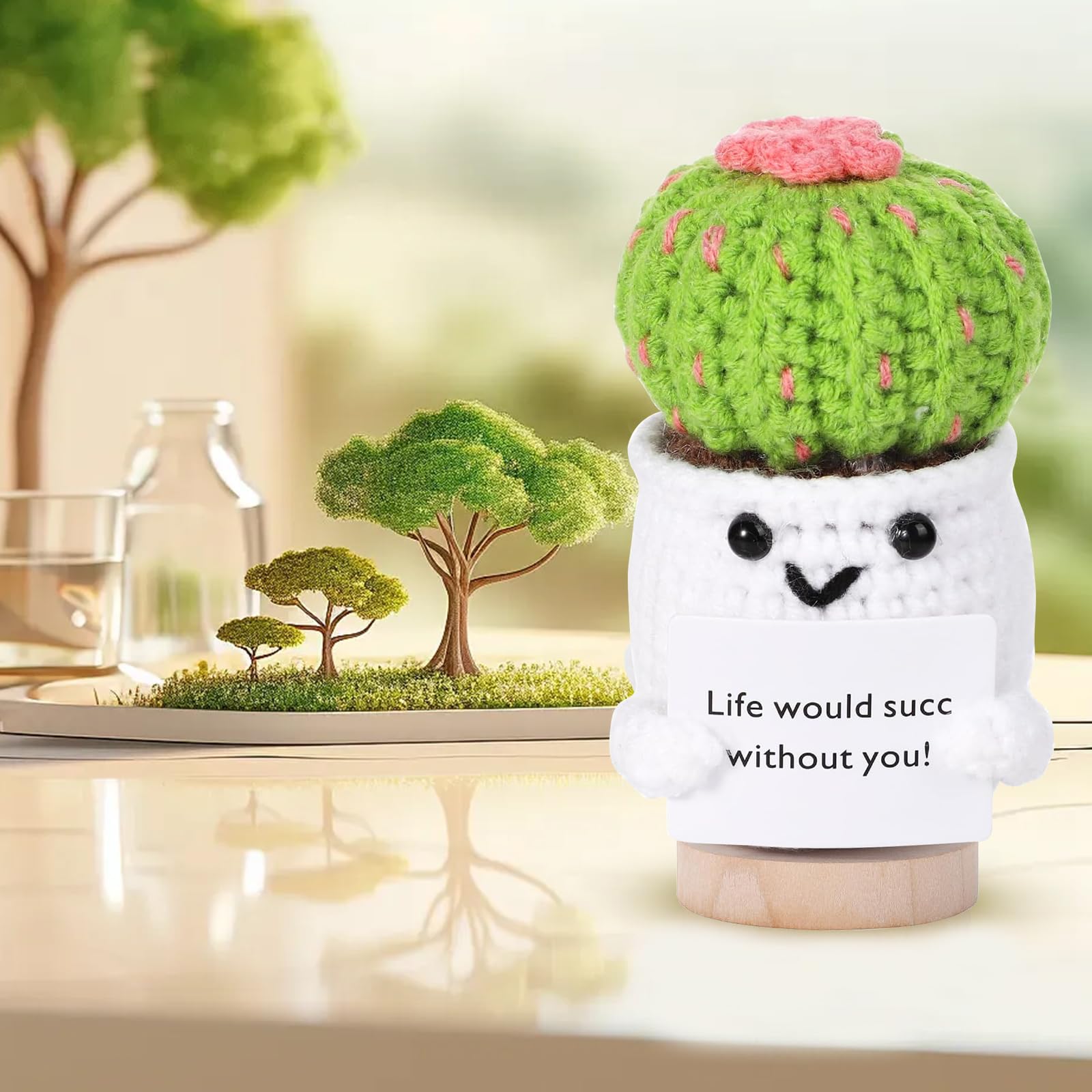 Amazon.de: poraceous Mini Positive Doll Cactus, Geschenk Positive Doll  Cactus, Positives Kartoffel Deutsch Ersatz, mit Sockel Gestrickte Kakteen  Geschenke, Mutmacher Geschenk fr Freunde Kollegen und Famili