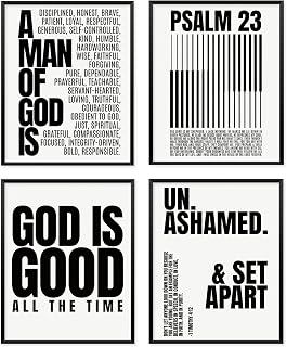 Locomiss black and white Christian wall art set