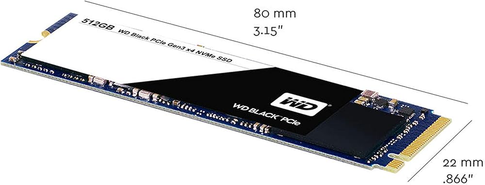 WD Black 256GB Performance SSD - 8 Gb/s M.2 PCIe NVMe Solid State Drive thumbnail 3