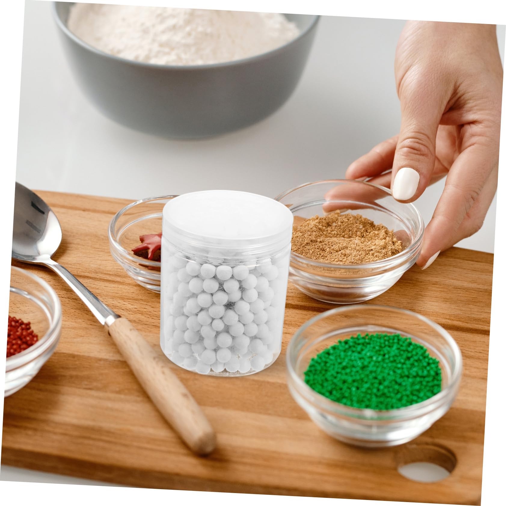 Cabilock 2 Stück Gebackene gebackene Bohnen Essentials Backperlen Bohnen backen Zubehör backen Backzubehör Keramik Weiß