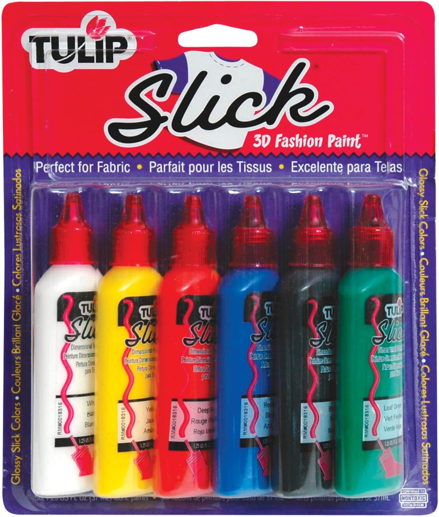 Tulip Washable Slick 3D Fabric Paint Set