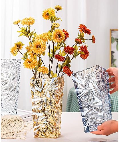 Miniatura 5 de Jarrones de vidrio modernos estilo grietas de hielo, adornos de escritorio, estación de propagación, soporte para plantas para decoración del hogar