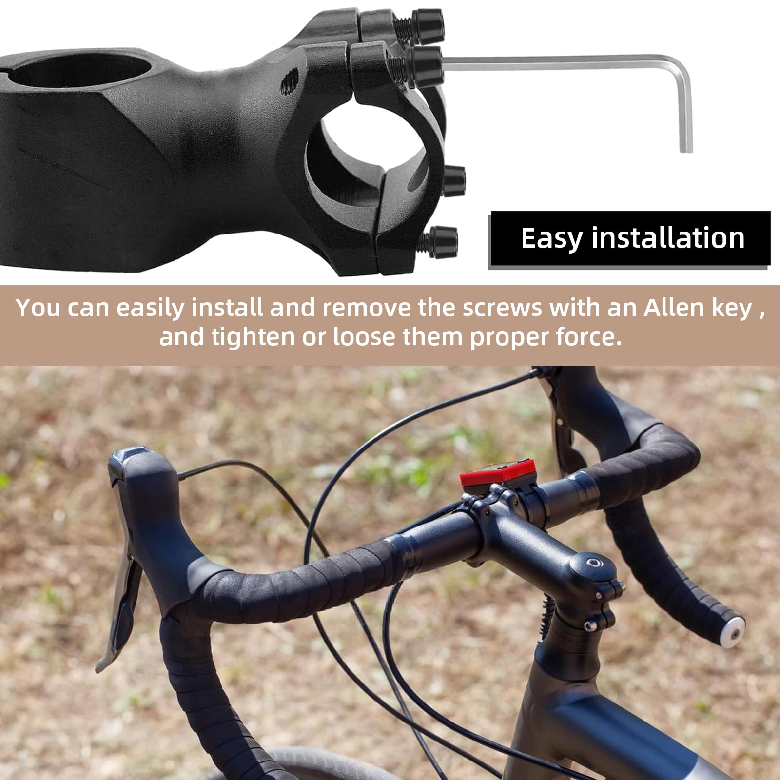 Tornillos de Vástago de Bicicleta M5x18mm para MTB, 12 Piezas con Arandelas (Negro)