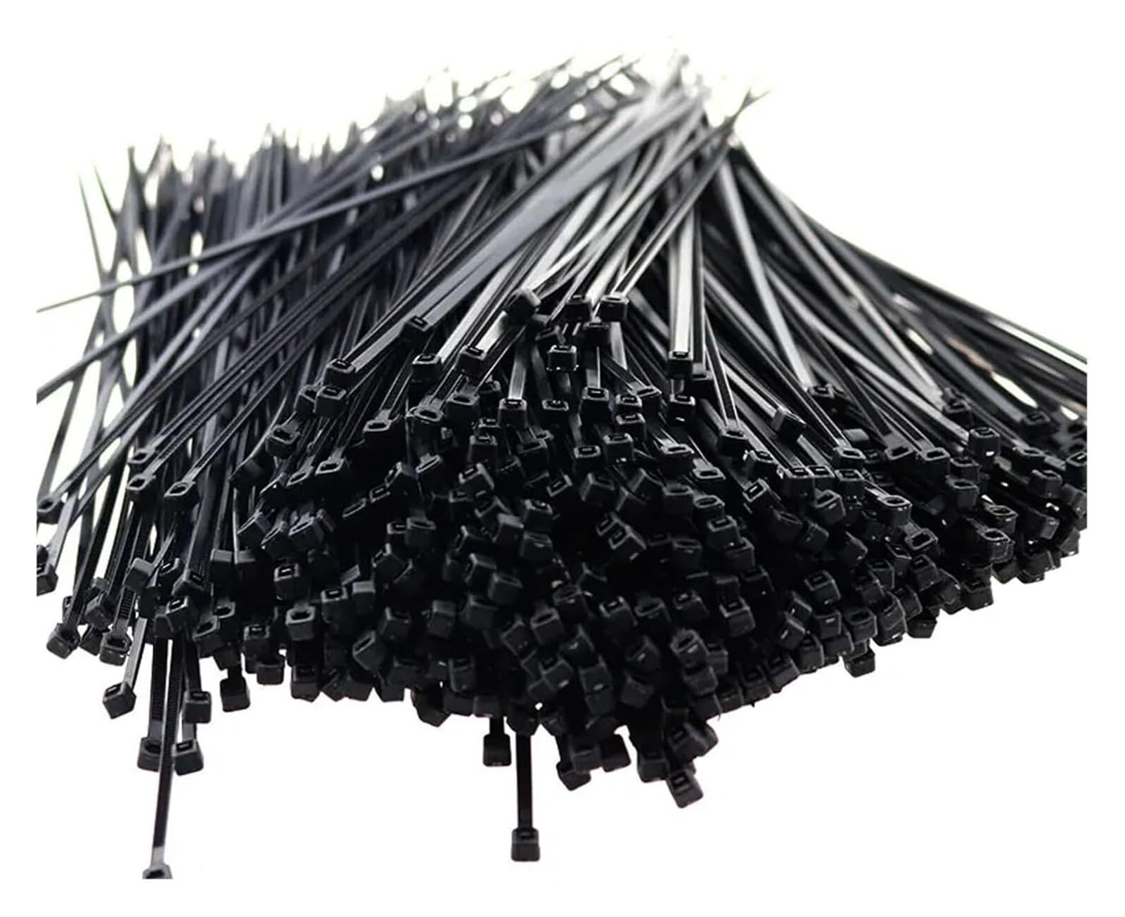 Self-Locking Plastic Cable Ties Tie, Nylon Cable Ties Self Locking Zip Multicolor Multiple Sizes(Black,5x300mm)