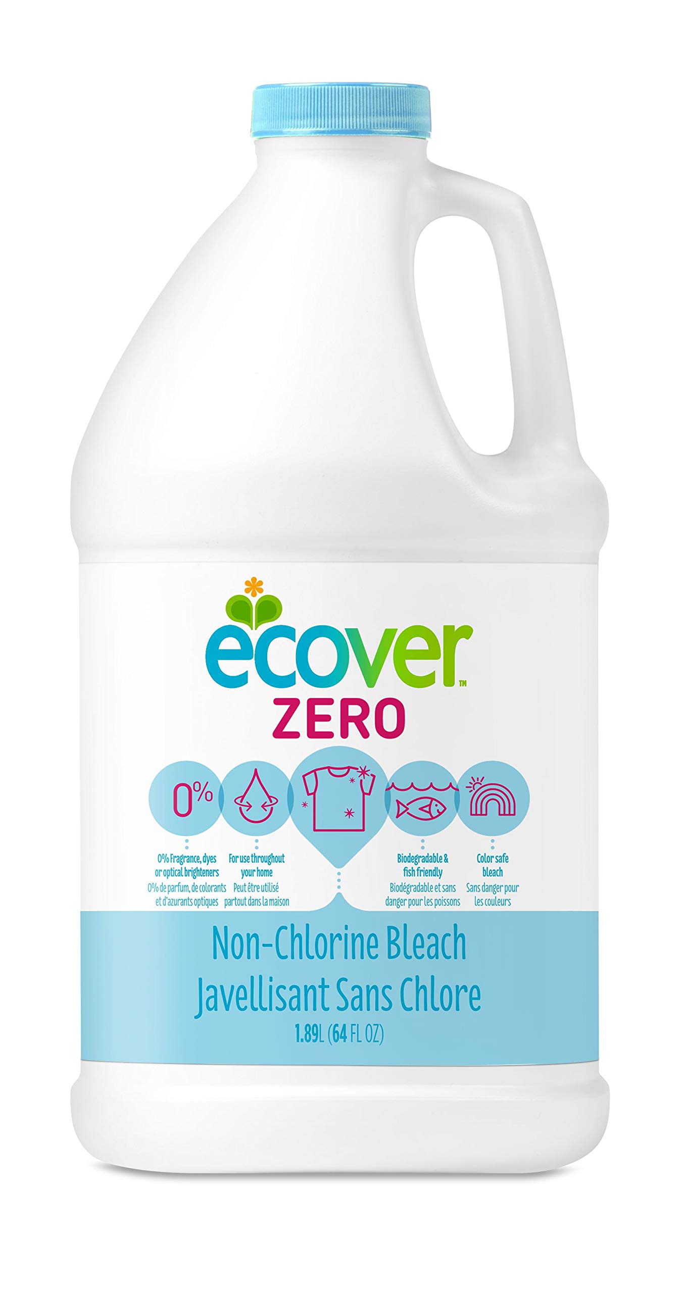 Ecover Zero Non Chlorine Laundry Bleach, 64 Ounce (Pack 6)