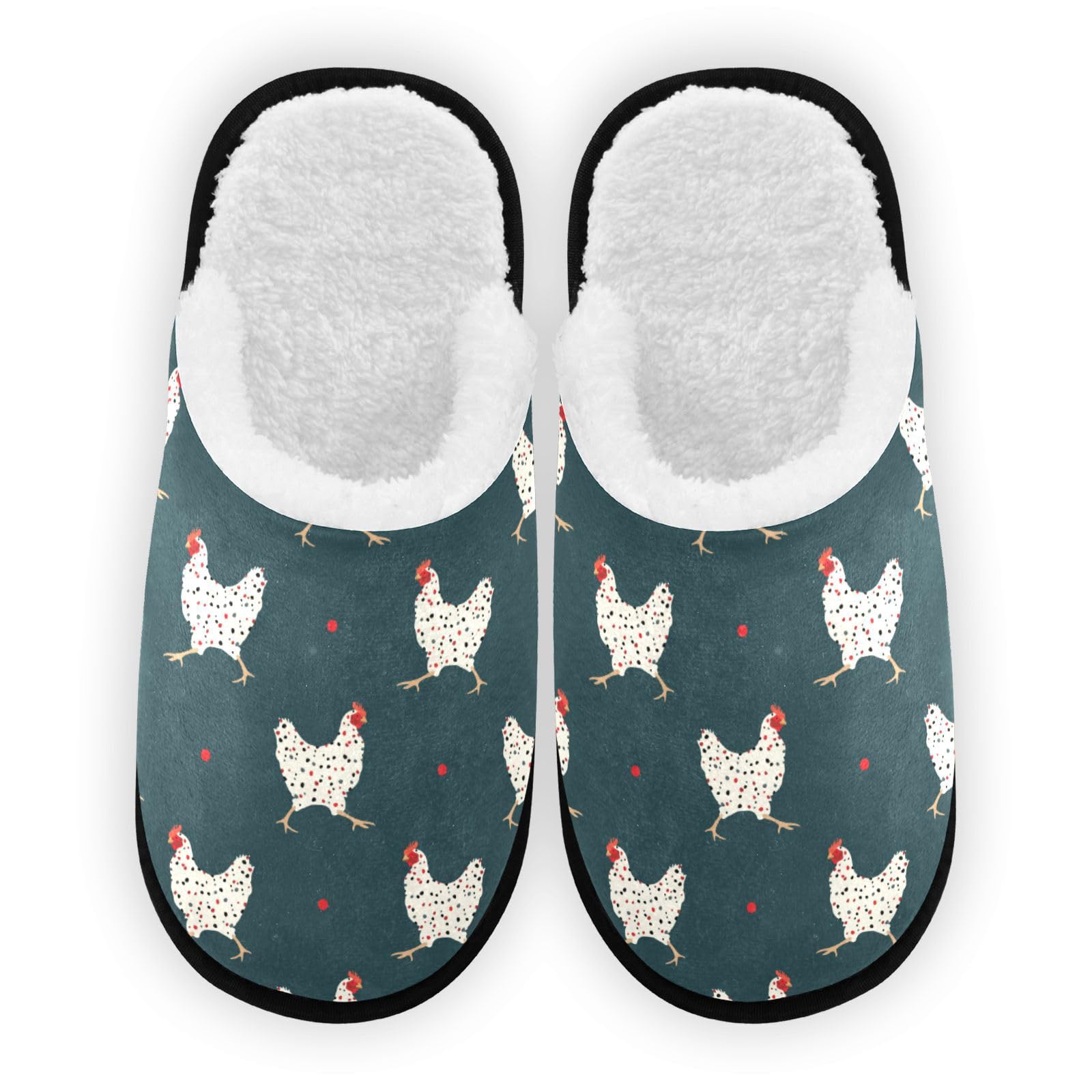 Umidedor Chicken Slippers for Women Girl Soft Non-Slip Indoor House Slippers Home Shoes for Bedroom Hotel Travel Spa