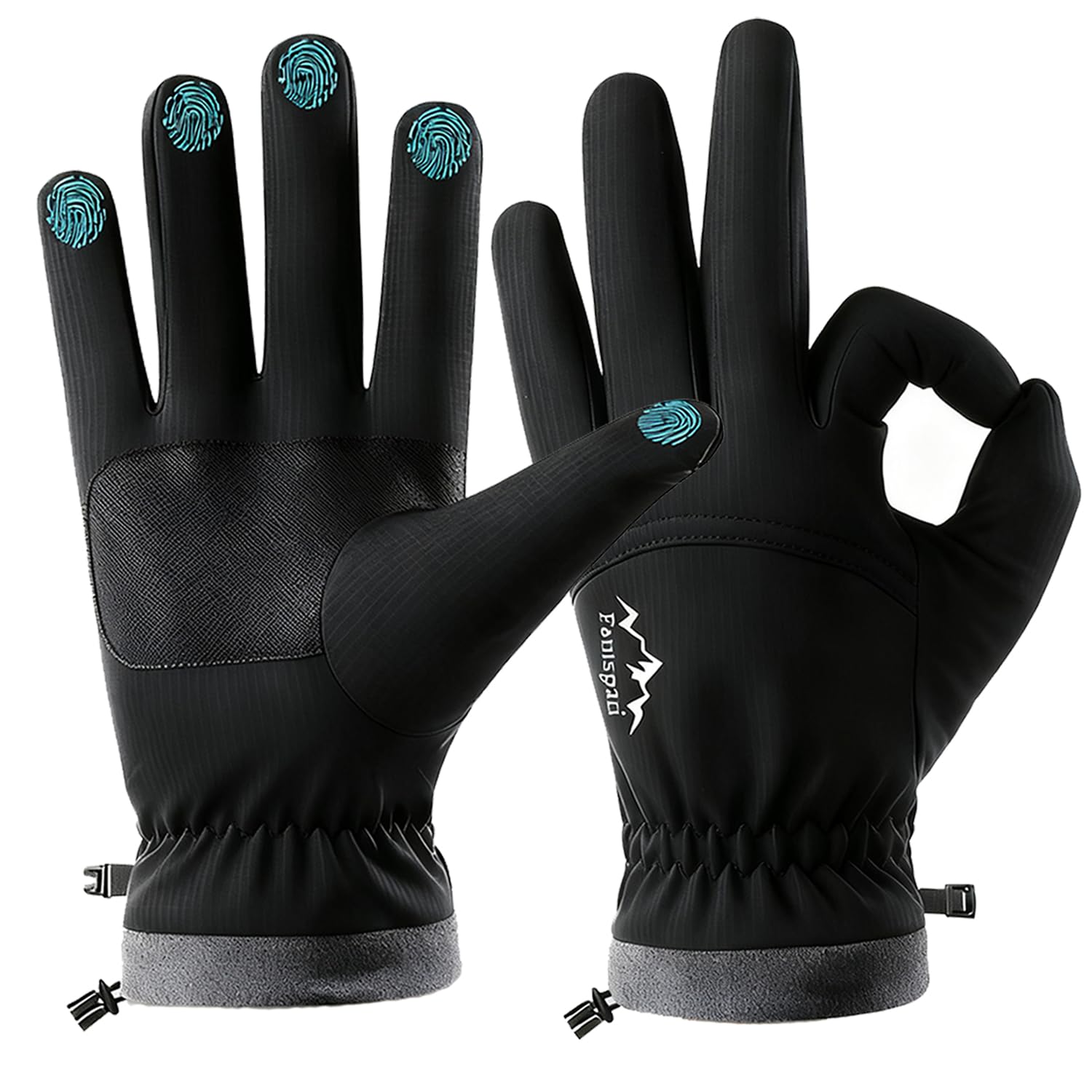 Guantes de esquí Impermeables de Invierno para Hombre y Mujer, cálidos y Resistentes al Viento, con Dedos para Pantalla táctil y Forro Polar para Conducir Ciclismo Correr y Hacer Snowboard