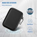 ProCase Hard Drive Case 2.5" for Western Digital Elements -Black | WD Canvio Basics for Seagate Backup Plus Slim Expansion 1TB 2TB 3TB 4TB, Portable External Hard Drive Carrying Bag