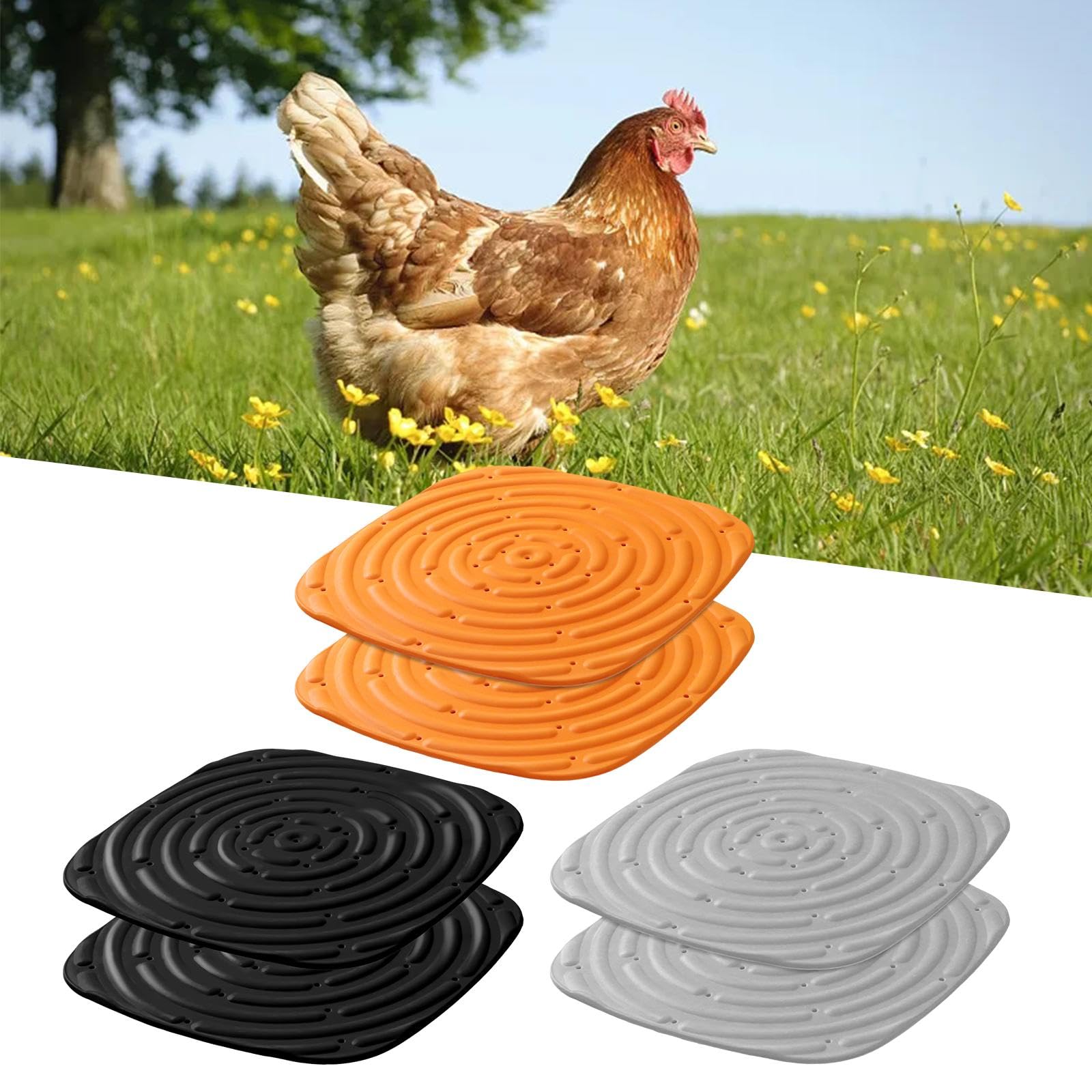 SECRET DESIRE 2X Chicken Nest Box Pads Cuttable and Reusable Comfortable Chicken Nest Pads Black