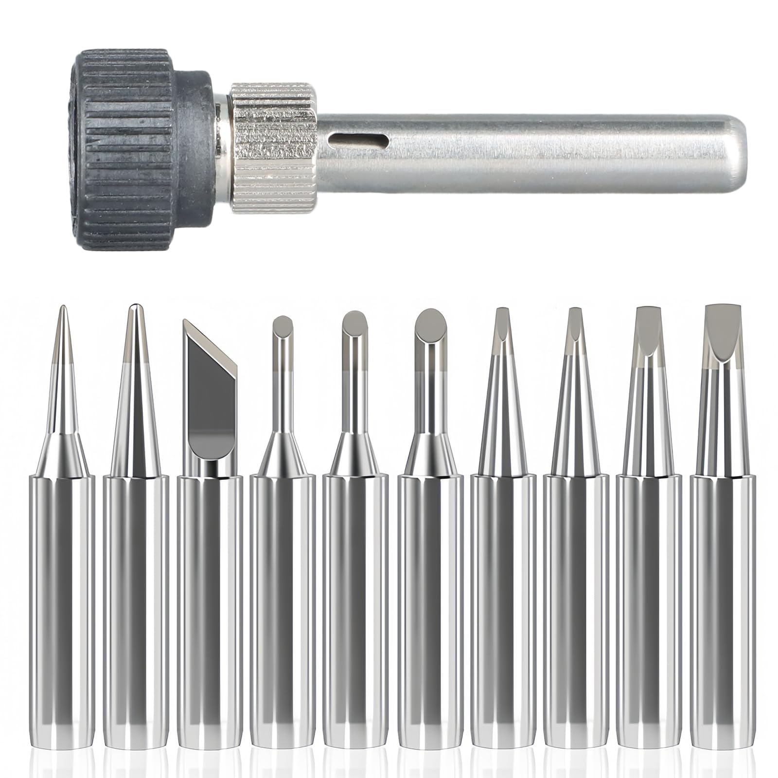 12pcs Soldering Iron Soldering Tip with 900MT Lead-Free Soldering Iron Replacement Tips Replacement Soldering Tip Set for 936, 937, 938, 969, 8586 12pcs Soldering Iron Soldering Tip with 900MT Lead-Free Soldering Iron Replacement Tips Replacement Soldering Tip Set for 936, 937, 938, 969, 8586