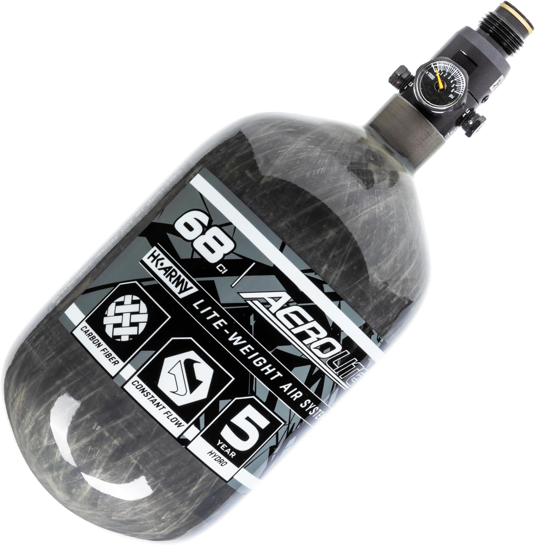 Aerolite Carbon Fiber HPA Compressed Air Paintball Tank System