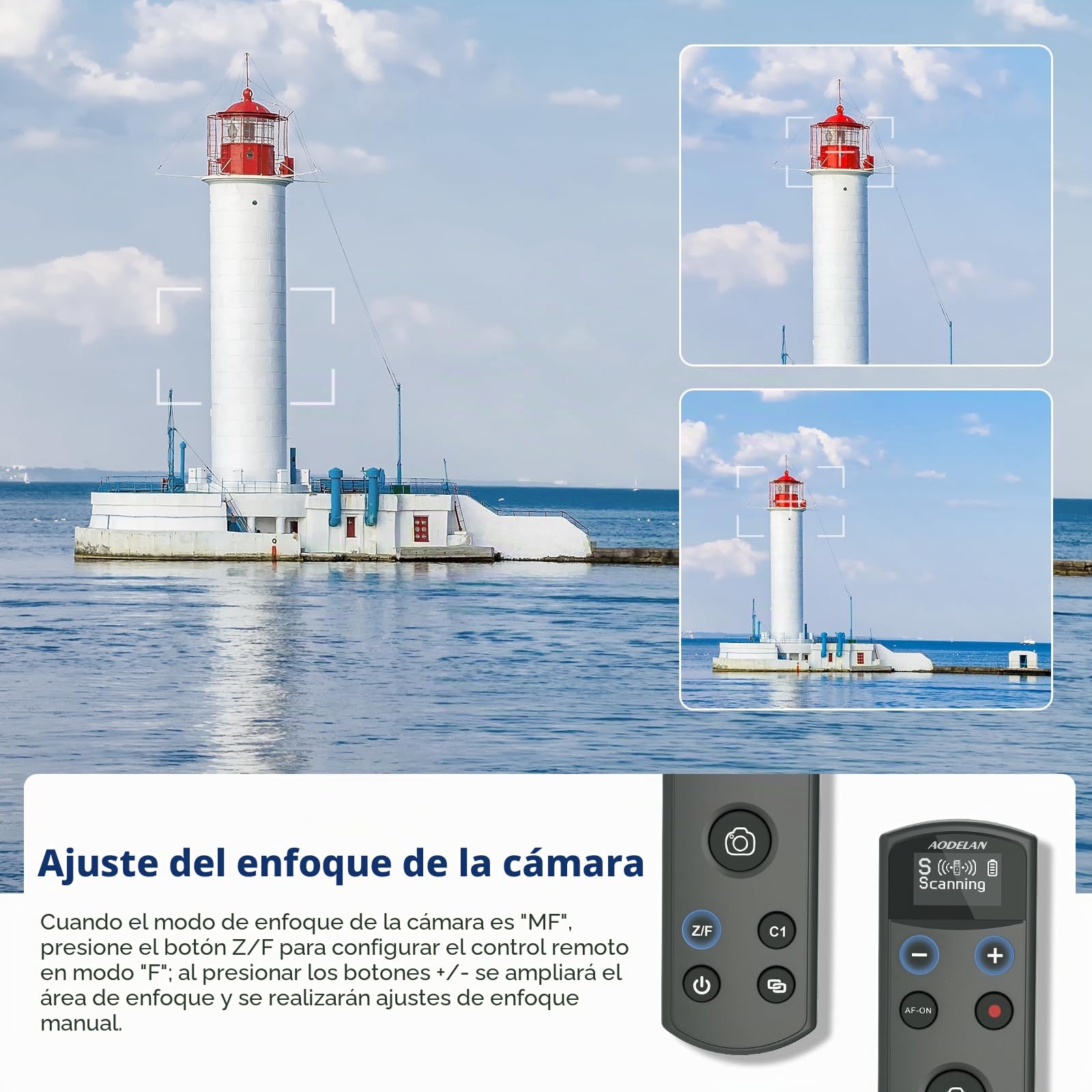 AODELAN - Disparador de cámara recargable para Sony, mando a distancia inalámbrico, zoom y registro de enfoque, compatible con Sony ZV-E10, ZV-1F, ZV-1, A6400, A6700, A7C, A7III, A9, A9 II, DSC-RX0 II | Compatible con Sony ZV-E10, ZV-1F, ZV-1, A6400, A670