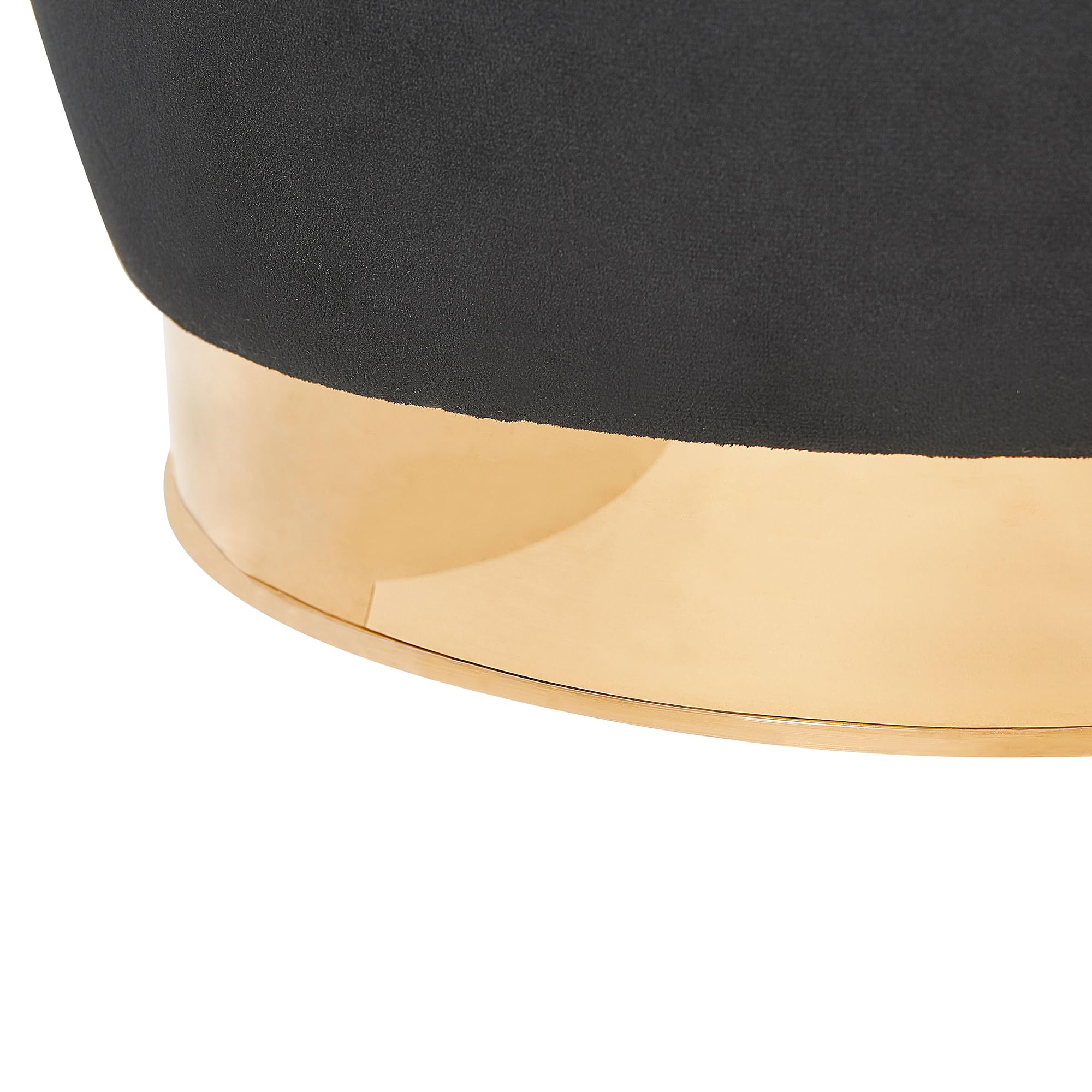 Beliani Trendy Sessel samtige Polsterbezug schwarz Alby