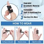 5 PCS Breathable Trigger Finger Splint, Adjustable Finger Brace, Thumb Brace for Broken Strained Arthritis for Thumb, Middle, Index, Ring, Pinky Finger Splint