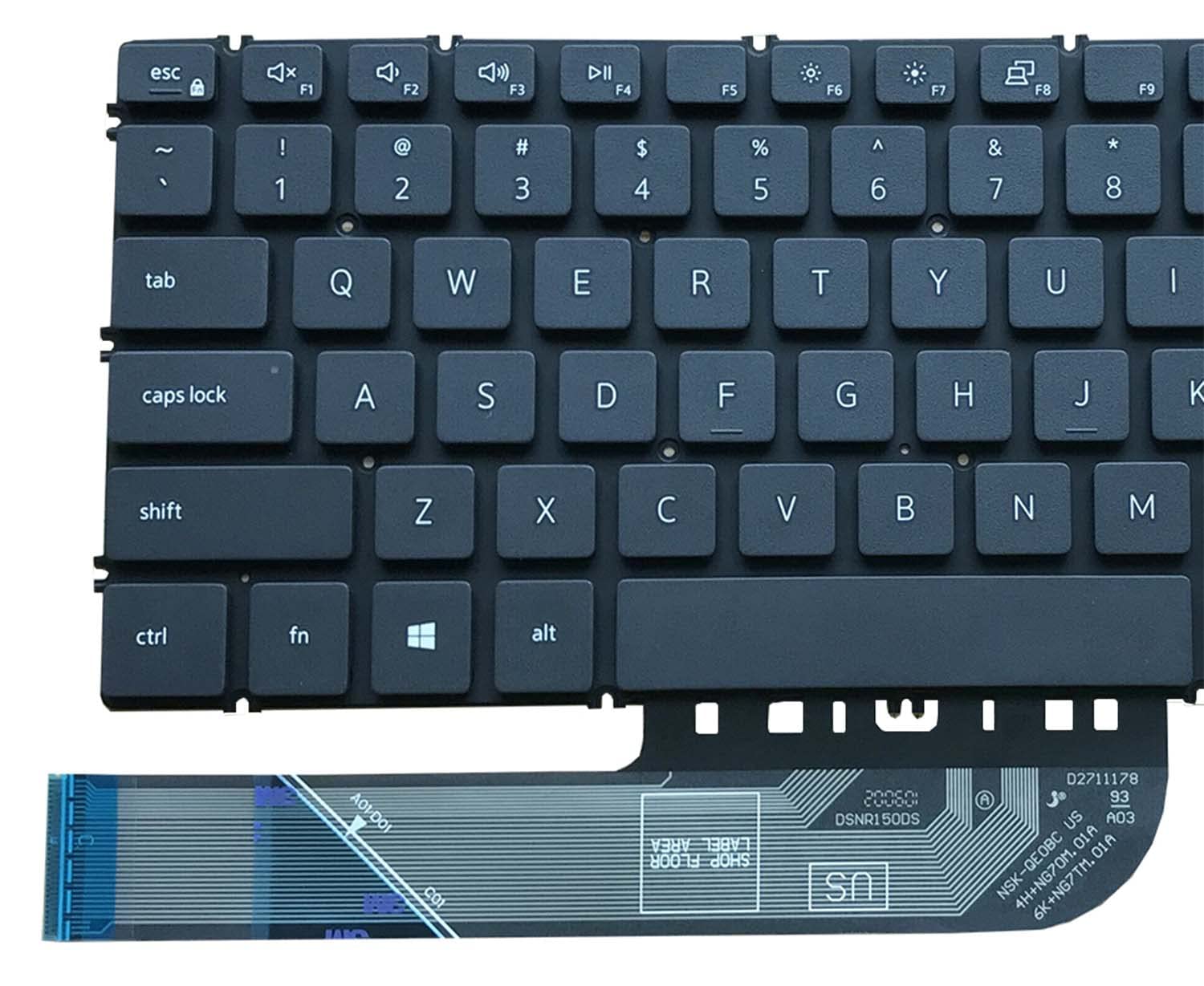 Tastiera Non Retroilluminata Per Dell Inspiron 13 5390 5391 7391 E 14 5493 5498 7490 7491 – Layout USA, Nuova