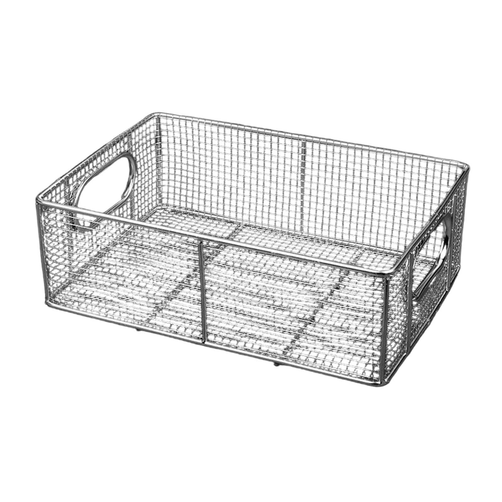 per friggitrice, scolapasta da cucina, rettangolare, per friggere e servire alimenti per cucine commerciali, 30x20x10 Centimetri