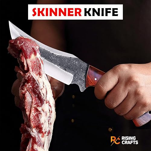 Miniatura 6 de Cuchillo de acero de alto carbono hecho a mano  Cuchillo de espiga completa  Cuchillo de supervivencia de hoja fija, cuchillo de caza, cuchillos