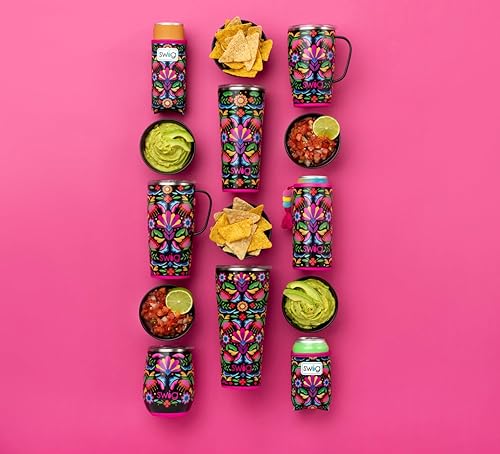 Miniatura 9 de Swig Life Caliente AM+PM - Juego de taza de viaje de 18 onzas con asa y tapa + vaso de vino aislado de 14 onzas con tapa, acero inoxidable, apto