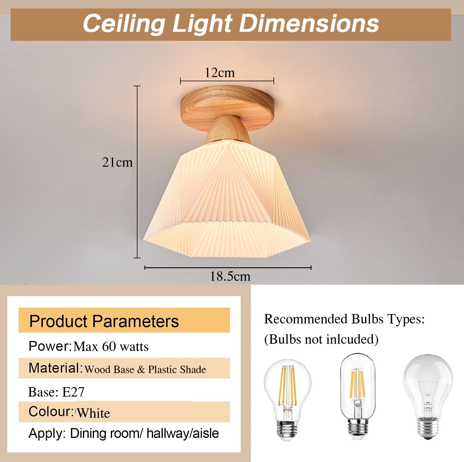 Dellemade Pack of 2 Chandelier, Flush Mount Ceiling Light, White Shade Light Fixture - Image 2