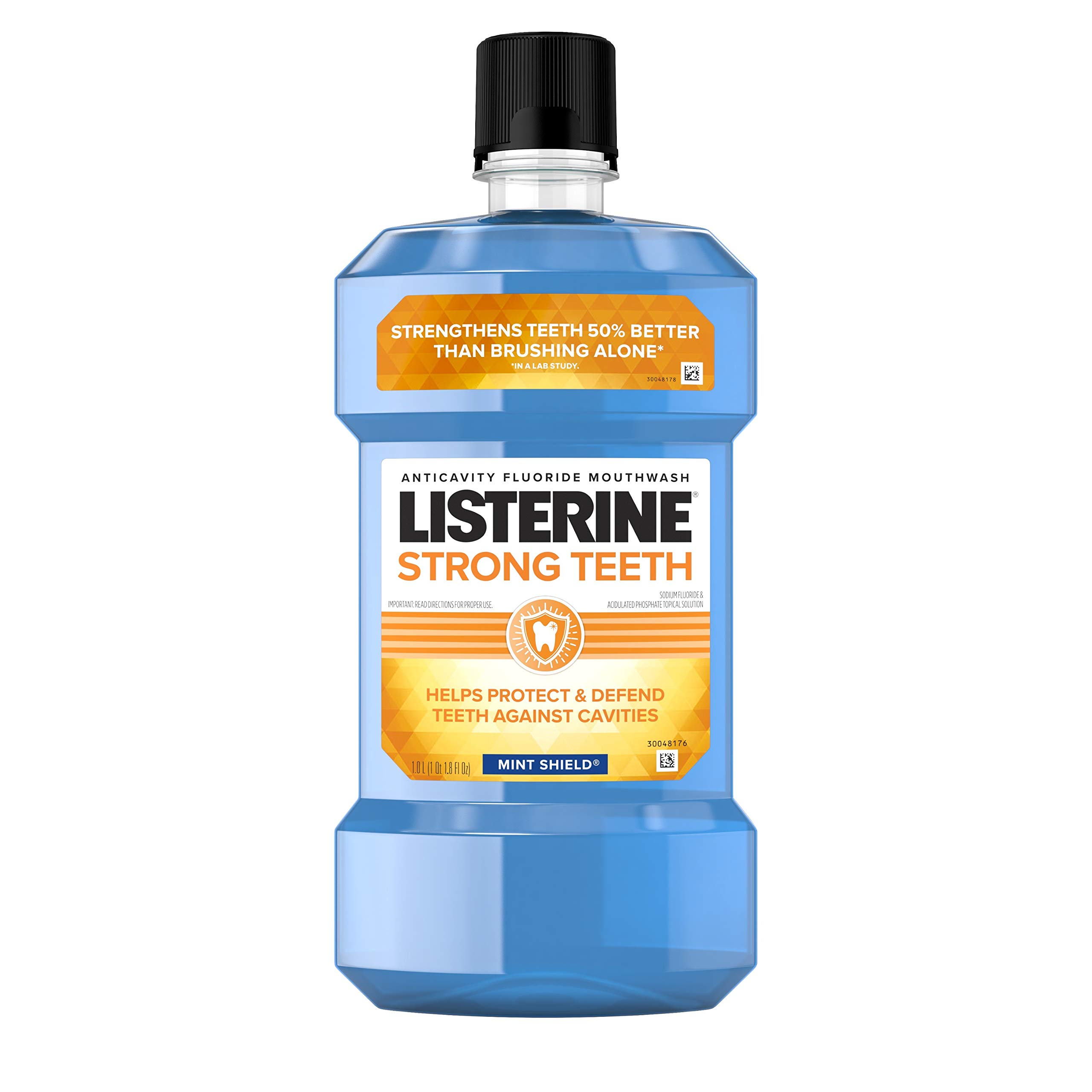 Listerine Strong Teeth Fluoride Anticavity Mouthwash, Teeth
