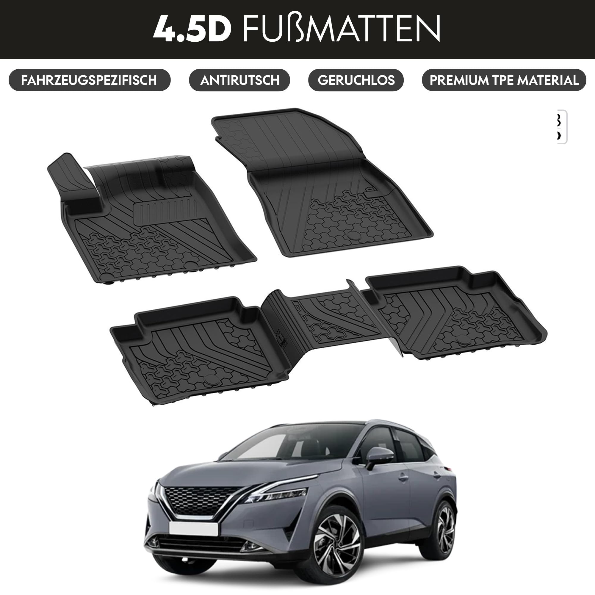 Set Di Tappetini In Gomma Per: Nissan Micra K14 Hatchback Dallanno Modello 2017 A 92517121