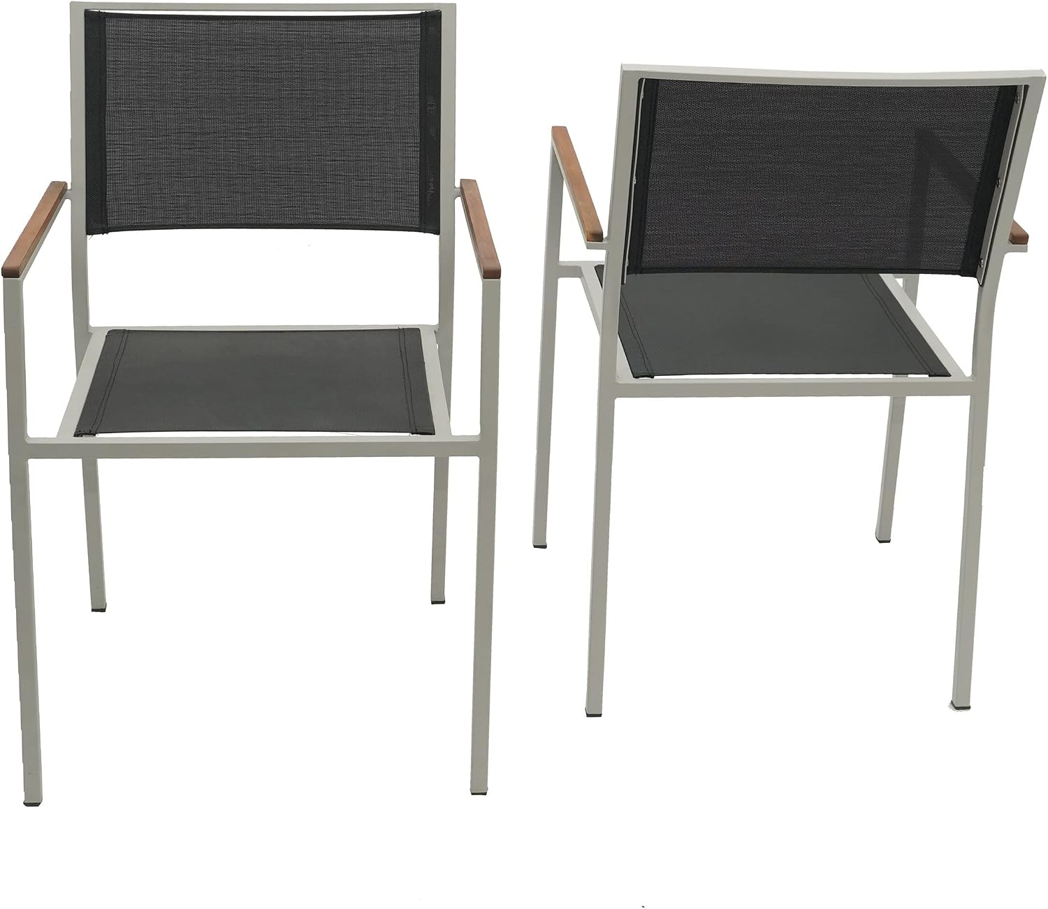 Carolina Chair & Table Portside Patio Chair, Set of 2 Black