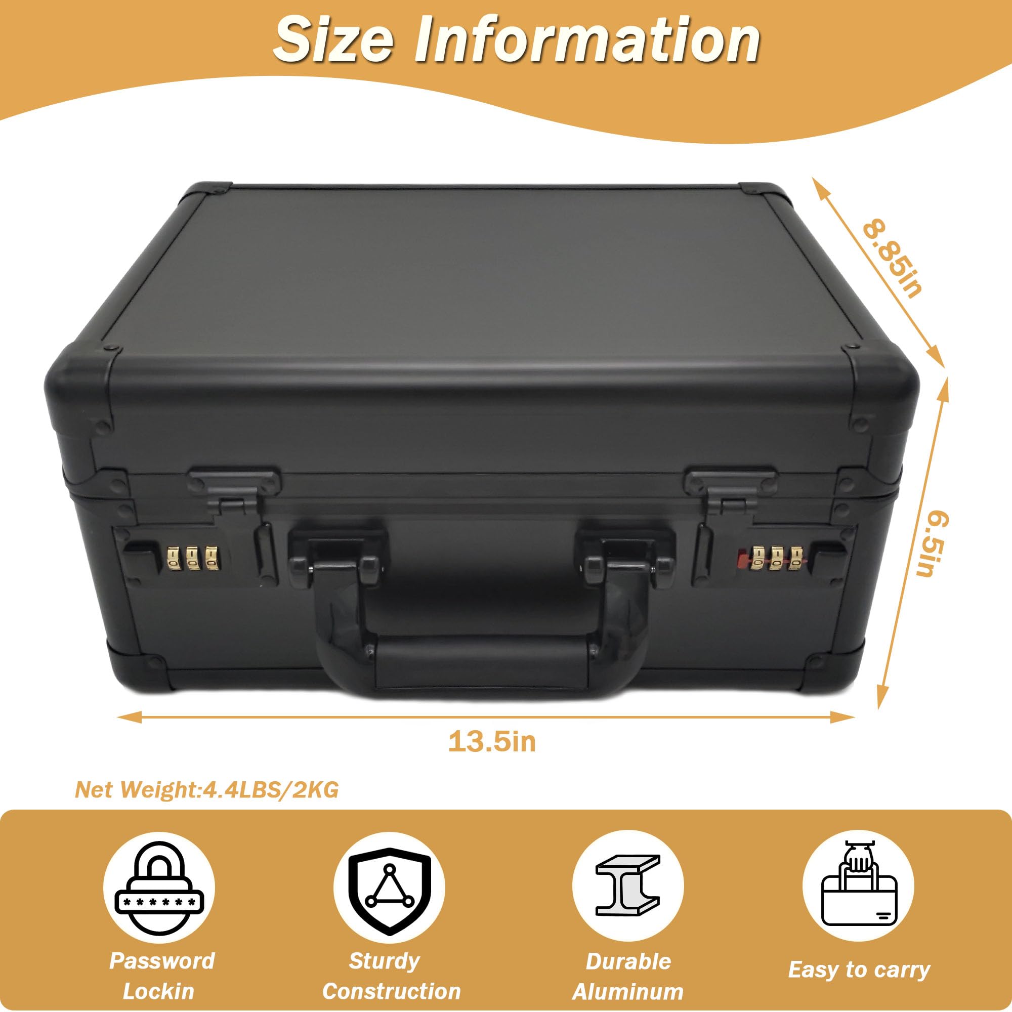 OIHYA Graded Card Storage Box, 105+ 3 Row Sports Card Case with Portable Handle, Password Lock, No Flake EVA+ Foam, for PSA FGS BGS & SGC