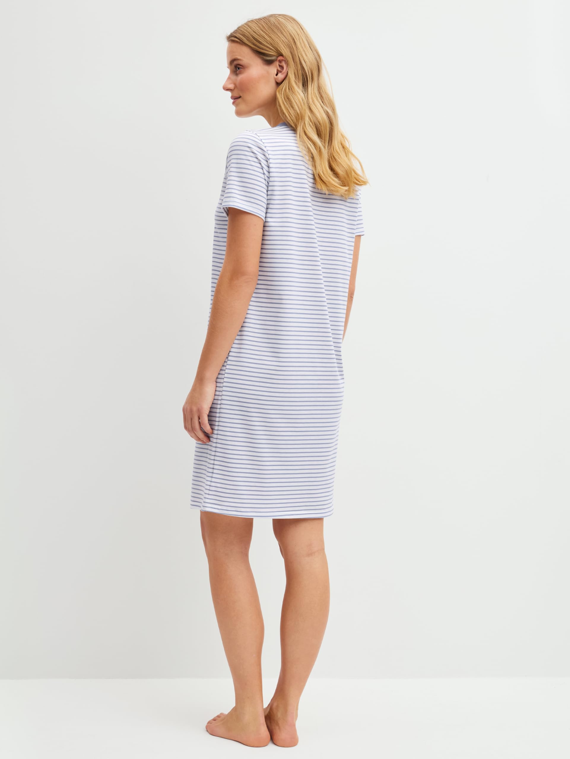 CALIDA Cotton Special Kurzarm-Nachthemd Damen | weich, pflegeleicht, formbeständig, lockere Passform, Länge 95cm