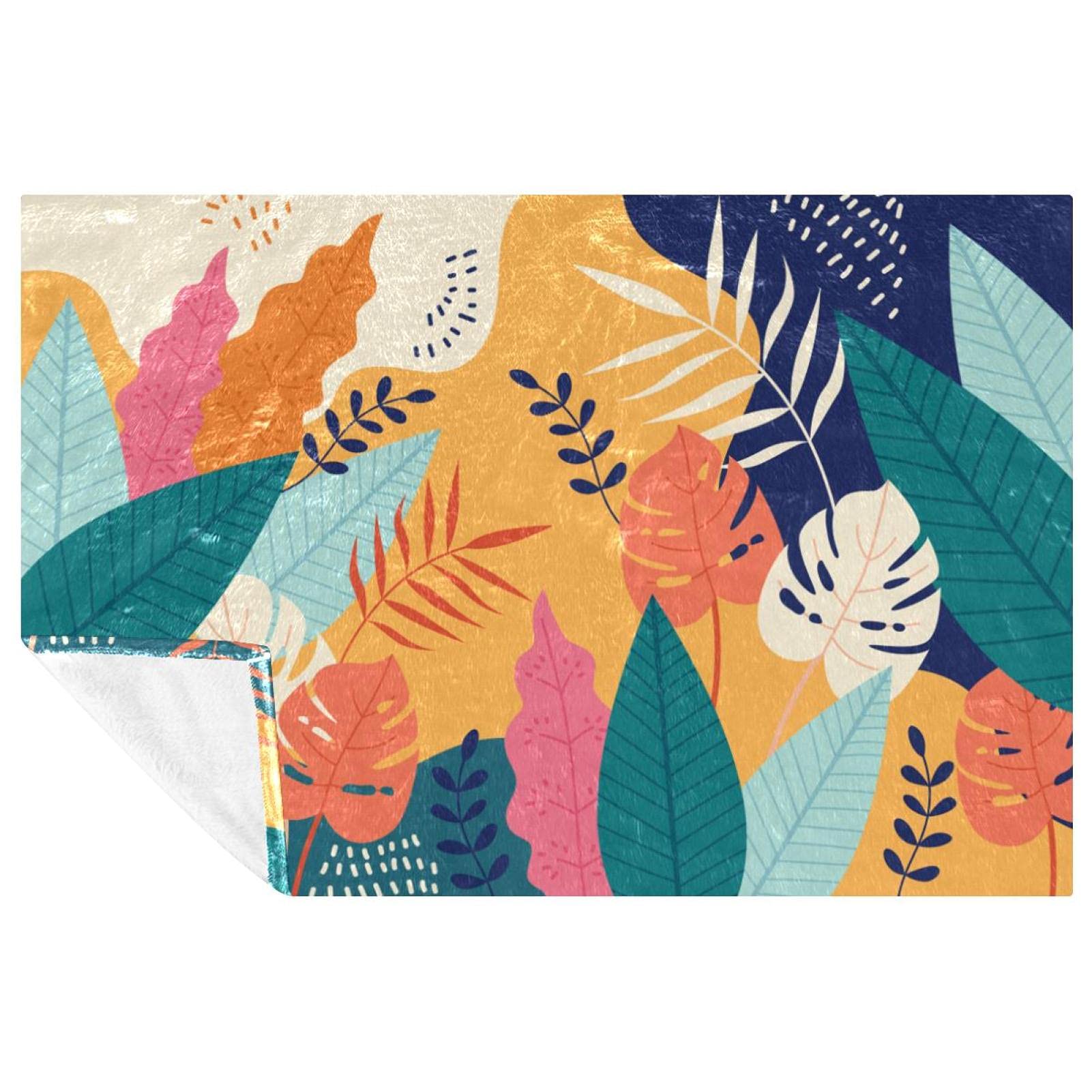 Couverture douce tropicale 150x100 cm chaude pour lit et canapé